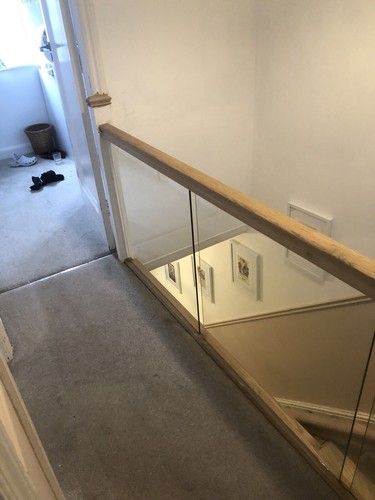 Oak full glass - full, staircase