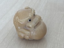 ANTIQUE JAPANESE CARVED NUT MYTHICAL CREATURE @ 1900