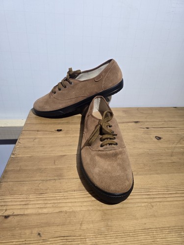 Hotter tan suede lace-up