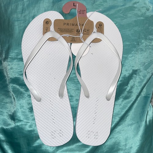 White flip flops women primark - white,