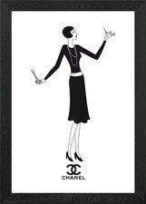 COCO CHANEL ART DECO Framed