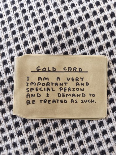 David shrigley gold - shrigley, card