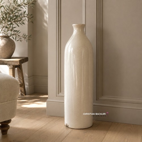 Tall ceramic floor vase aged - tall,