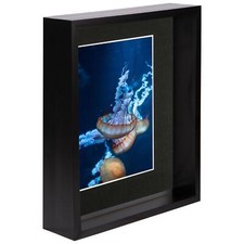 8" x 10" Black 3D Deep Box Photo Frame Black 5" x 7" Mount Craft Shadow Picture