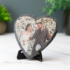 Personalised Slate Photo Print With Stand - Rock Photo Frame