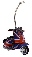 Union Jack Scooter Christmas Tree Decoration - Lambretta Scooter Gift MS6-D
