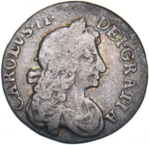 1681 threepence charles ii - threepence,
