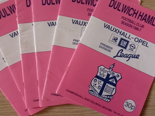 Dulwich hamlet home programmes - hamlet,