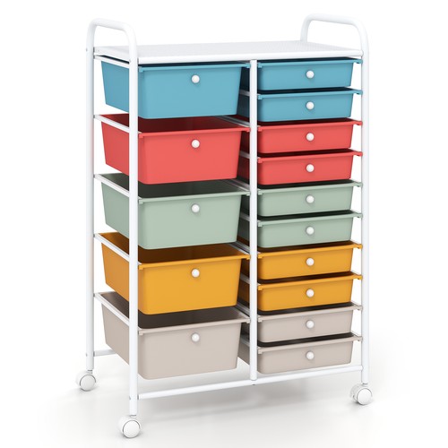 Drawer rolling storage cart - 15,