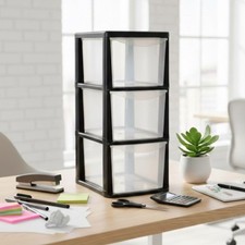 Medium black drawer plastic - medium,