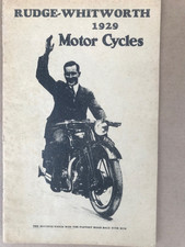 Rudge Whitworth Motor Cycles 1929 Sales Brochure
