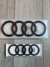 Audi Black Front Grille And Boot Ring Logo Badge Emblem Q3 Q5 Q7 Q8 285mm 202mm