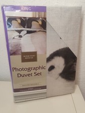 Kirkton House Penguin Photographic King Duvet Set NWT 