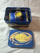 Vintage 1990 Raleigh Bike Wrist Watch Boxed Working New Battery Original