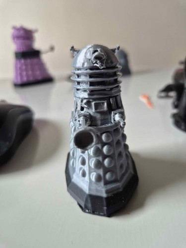 Printed dalek model silver - 3d,