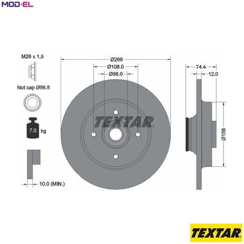 Brake disc 92168703 for - disc,