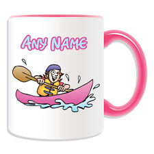 Personalised Gift Kayaking Mug Mug Money Box Cup Female Kayak Paddle Whitewater