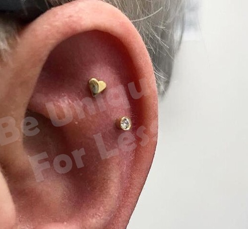 Tragus helix bar cartilage - helix, x