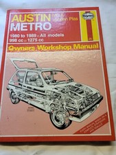 Austin Metro Haynes Owners Workshop Manual, 1980 to 1989, hardback used