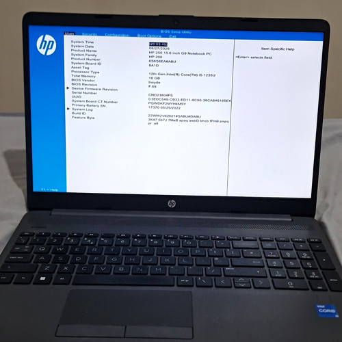 250 6in notebook - hp, g9