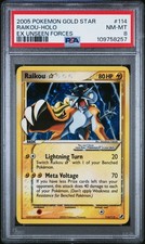 Pokémon - Raikou Gold Star - 114/115 - EX Unseen Forces - PSA 8 - NM-MT