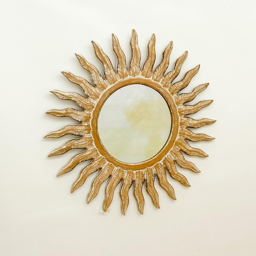 58cm hand carved wooden sun - 58cm,