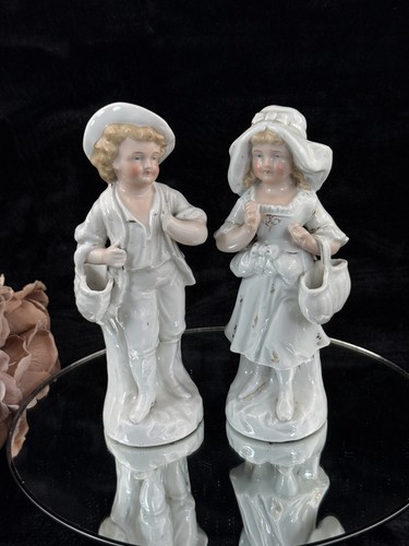 Antique couple figurine see - couple,