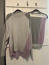 Sweaty Betty BNWOT Pink and Grey Lounge Set Jumper Size XL Trousers Large