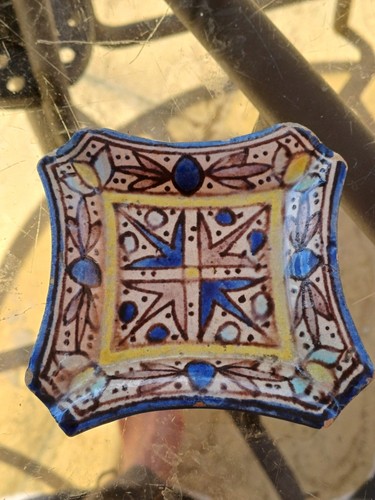 Vintage moroccan tin - vintage, glazed