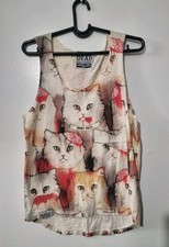 Drop Dead- Rare Vintage Kitty Tank Top Size Large