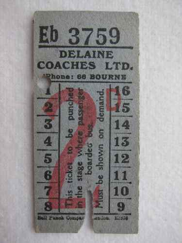 Bus tram ticket - -, delaine