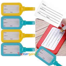 Luggage Tags Suitcase Labels ID Name Address 4pcs Plastic Tag Baggage Bag Travel
