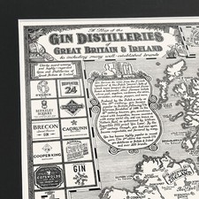 Gin Map of Britain & Ireland [with mount] - Fine Art by Manuscript Maps