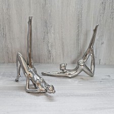 Chrome Ceramic Yoga Lady