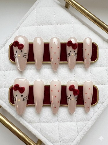 Cute cat bow - cat, press