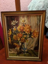 Anna Saxton Original Oil Painting Flowers In A Glasgow Jug