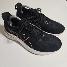 ASICS GT 2000 13 Mens UK 8.5 Black White Orange Trainers Shoes Gym