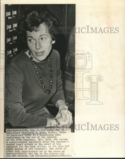 1963 Press Photo Representative-elect Charlotte Reid at Washington press event