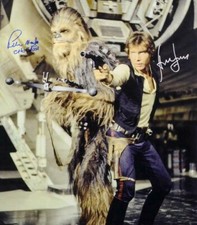 Harrison Ford Peter Mayhew Star Wars Han Solo Autograph 8x10 Reprint Photo