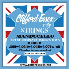 CLIFFORD ESSEX MANDOCELLO STRING SET. LOOP OR BALL ENDS. EXCELLENT QUALITY
