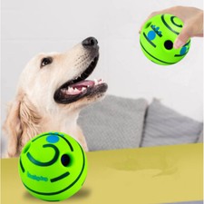14CM Interactive Dog Giggle Ball Toy Wobble Wag Sound Pet Chew Play Training Toy