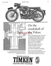 VELOCETTE 'Viceroy' Motor Cycle Timken Bearings ADVERT 1963 Print Ad 694/51
