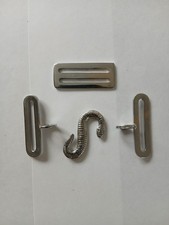 5 Snake serpent Belt Buckles (34mm belt size) With Adjuster Silver Tone Metal