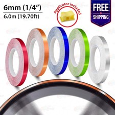 6mm 1/4" 0.25" WHEEL RIM Solid Tape PIN STRIPE Line Styling Decal Vinyl Stickers