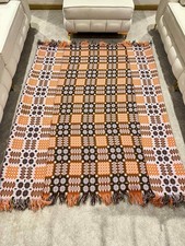 Welsh Tapestry Blanket Vintage Reversible Welsh Tapestry Blanket