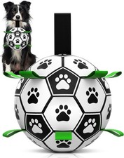 Interactive Dog Football Toys with Webbing, Durable Dog Water Balls for Small Me