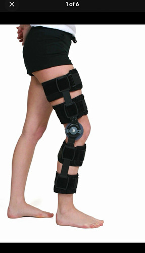 Hinged knee leg brace - knee,