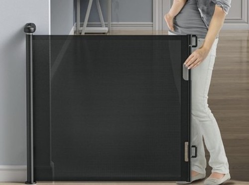 Retractable safety gate black - safety,