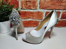 BADGLEY MISCHKA KIARA UK 3.5 US 5.5 JEWEL HIGH HEEL WEDDING BRIDAL SANDALS SHOES