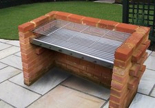 Extra Large Stainless Steel HEAVY DUTY DIY Brick Charcoal BBQ Kit 1120mm